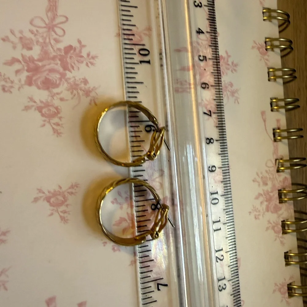 Gold and‎ Silver Hoop Earrings